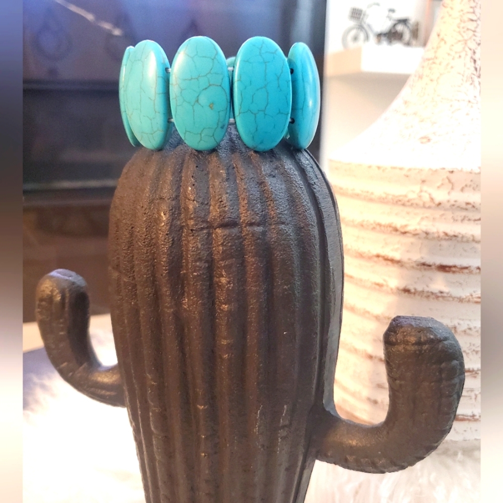 Turquoise Stone Stretch Bracelet